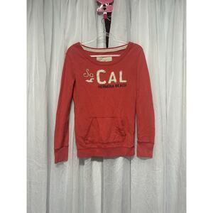 VTG Y2K Hollister SoCal Hermosa Beach Sweatshirt Logo Pullover Sweater Preppy XS
